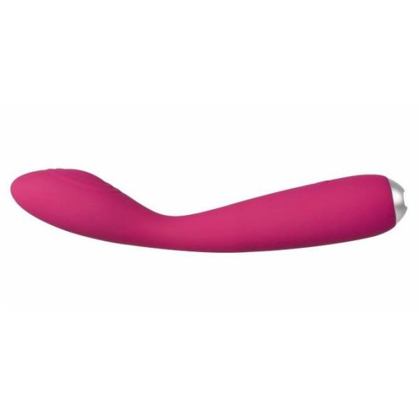 Ярко-розовый G-стимулятор IRIS Clitoral & G-spot Vibrator - 18 см.