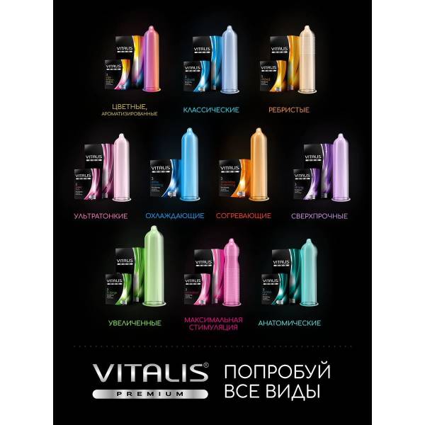 Презервативы Vitalis Premium Mix - 15 шт.