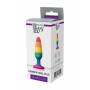 Разноцветная анальная втулка RAINBOW ANAL PLUG SMALL - 11 см.