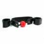 Кляп-наручники с красным шариком Breathable Ball Gag Restraint