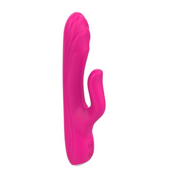 Ярко-розовый вибратор-кролик Flexible G-spot Vibe - 21 см.