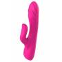 Ярко-розовый вибратор-кролик Flexible G-spot Vibe - 21 см.