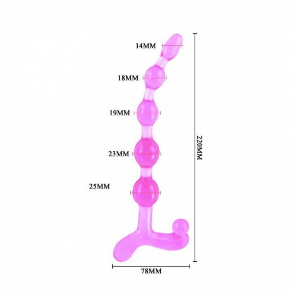 Розовый анальный стимулятор - 22 см.