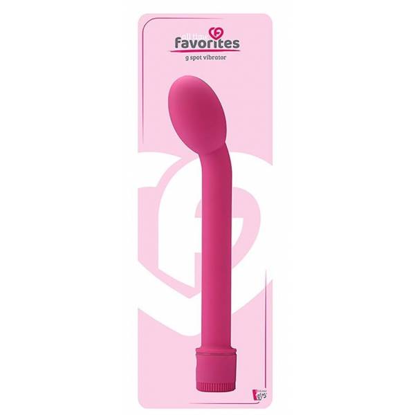 Ярко-розовый вибромассажер G-SPOT VIBRATOR - 21 см.