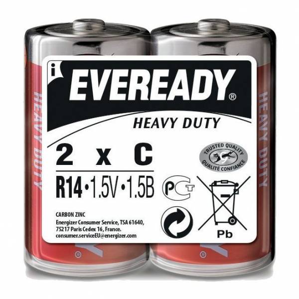 Батарейки EVEREADY R14 C 1,5V - 2 шт.