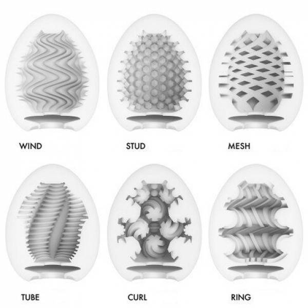 Набор из 6 мастурбаторов Tenga EGG IV с различным рельефом