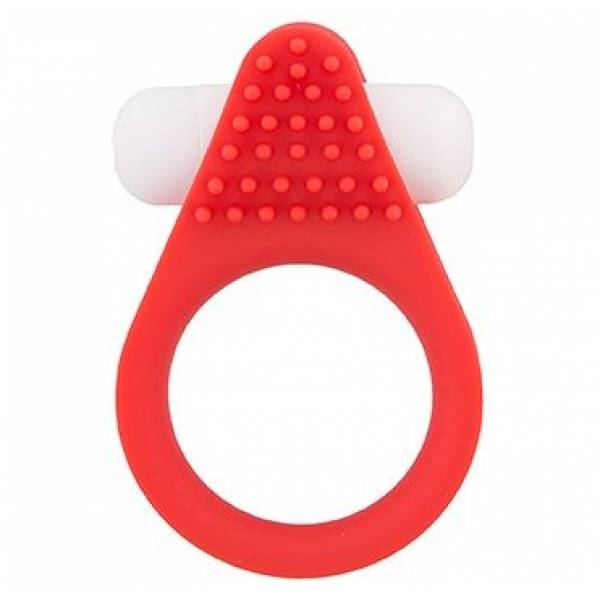 Красное эрекционное кольцо LIT-UP SILICONE STIMU RING 1 RED