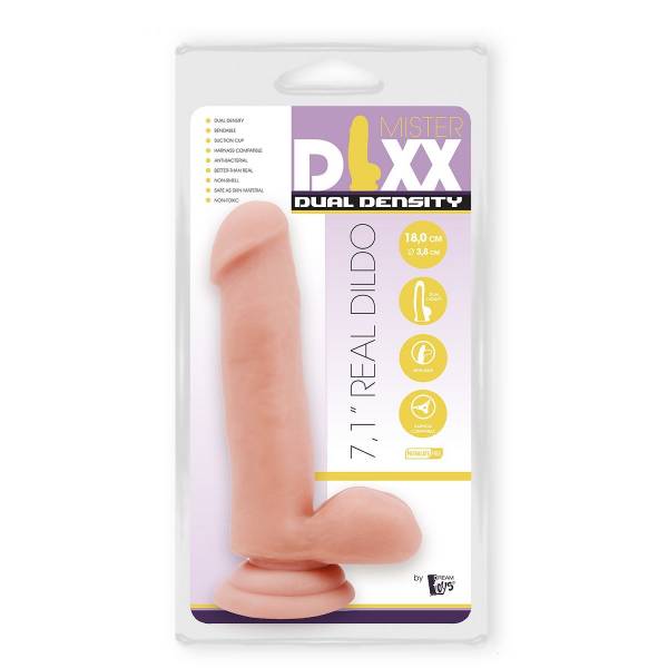 Телесный фаллоимитатор-реалистик Dual Density Dildo - 18 см.