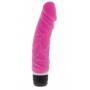 Ярко-розовый вибратор PURRFECT SILICONE CLASSIC 6.5INCH - 16,5 см.